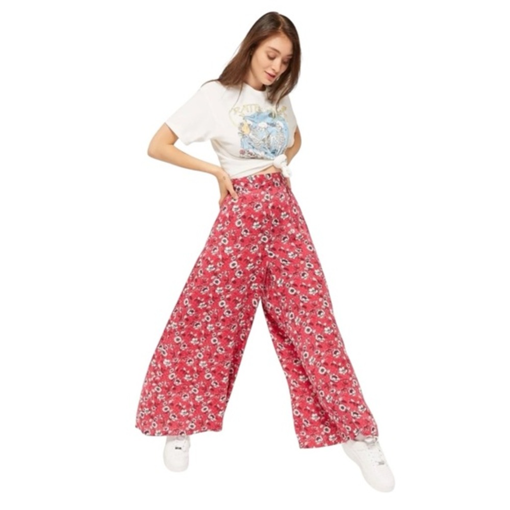 UO Jill Printed Pull-On Wide Leg Pant 💕